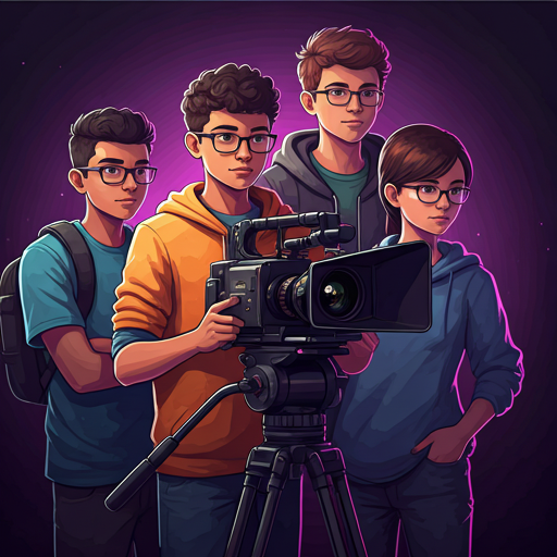 Middle school students filming